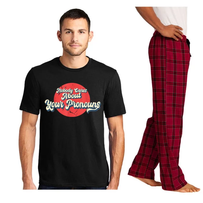 Nobody Cares About Your Pronouns Funny Sarcastic Pajama Set