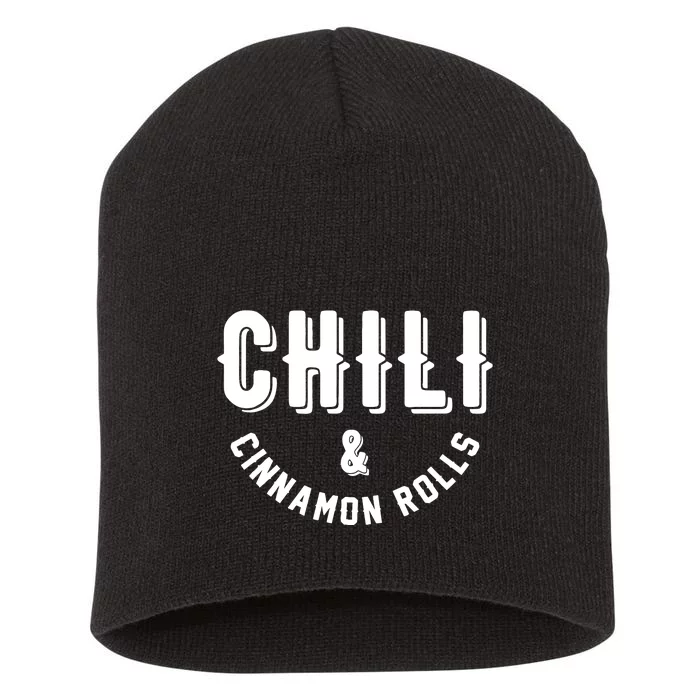 Nebraska Chili And Cinnamon Rolls State Food Souvenir Gift Short Acrylic Beanie