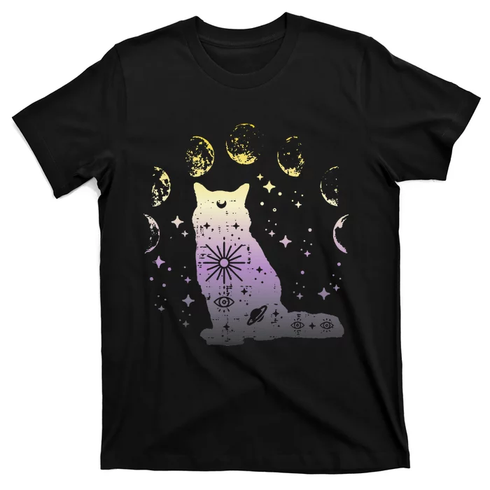 Nonbinary Cat Astronomy Non Binary Enby Lgbt T-Shirt