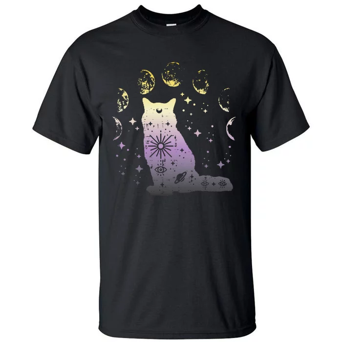 Nonbinary Cat Astronomy Non Binary Enby Lgbt Tall T-Shirt