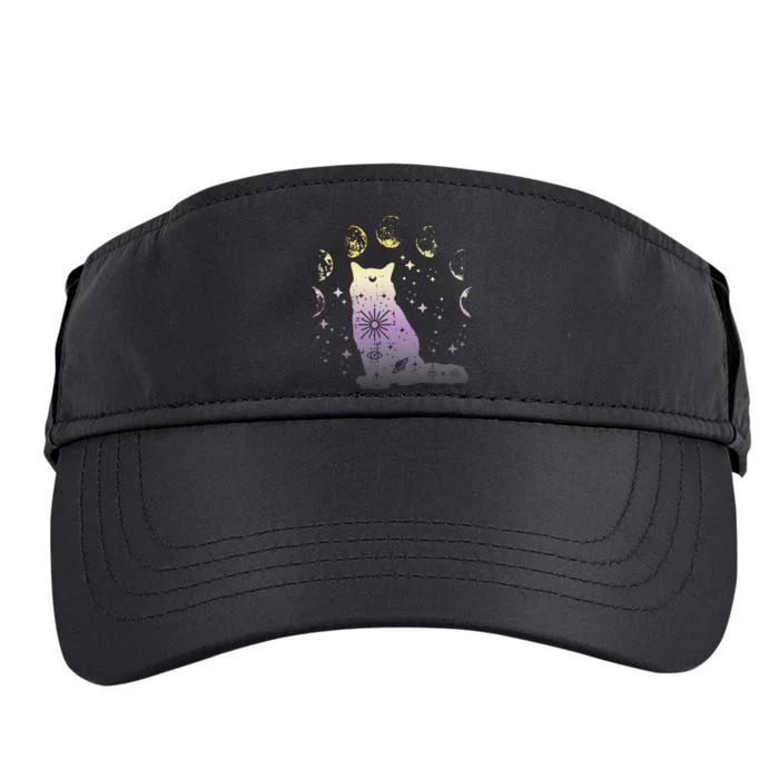 Nonbinary Cat Astronomy Non Binary Enby Lgbt Adult Drive Performance Visor