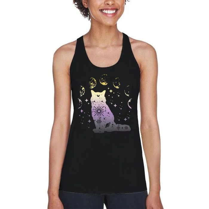 Nonbinary Cat Astronomy Non Binary Enby Lgbt Women's Racerback Tank