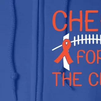 Ney Cancer Awareness Cheer For The Cure Football Gift Funny Gift Full Zip Hoodie