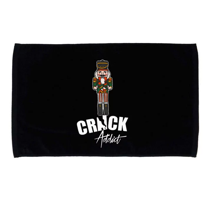 Nutcracker Crack Addict Funny Christmas Dirty Joke Gag Gift Microfiber Hand Towel