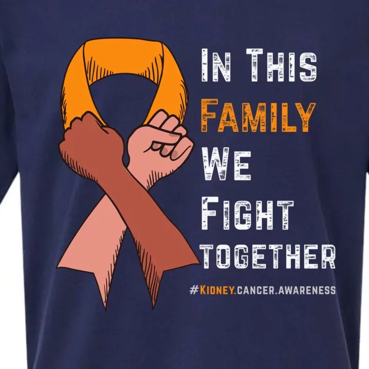 Ney Cancer Awareness In This Family We Fight Together Cool Gift Sueded Cloud Jersey T-Shirt