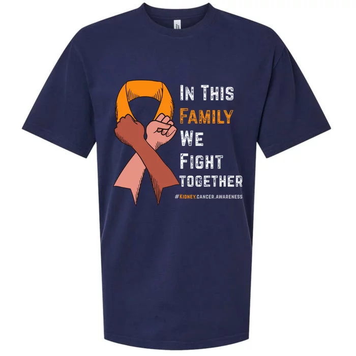 Ney Cancer Awareness In This Family We Fight Together Cool Gift Sueded Cloud Jersey T-Shirt