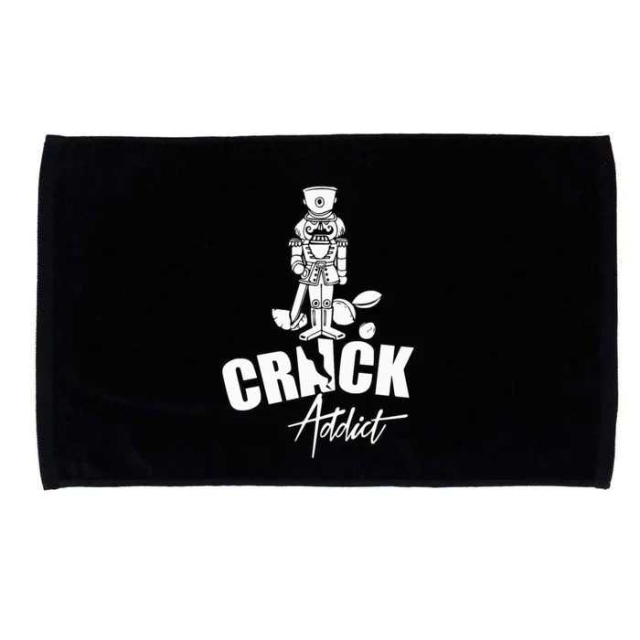 Nutcracker Crack Addict Funny Christmas Gag Gift Microfiber Hand Towel