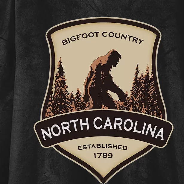 North Carolina And A Bigfoot Or A Sasquatch Hooded Wearable Blanket