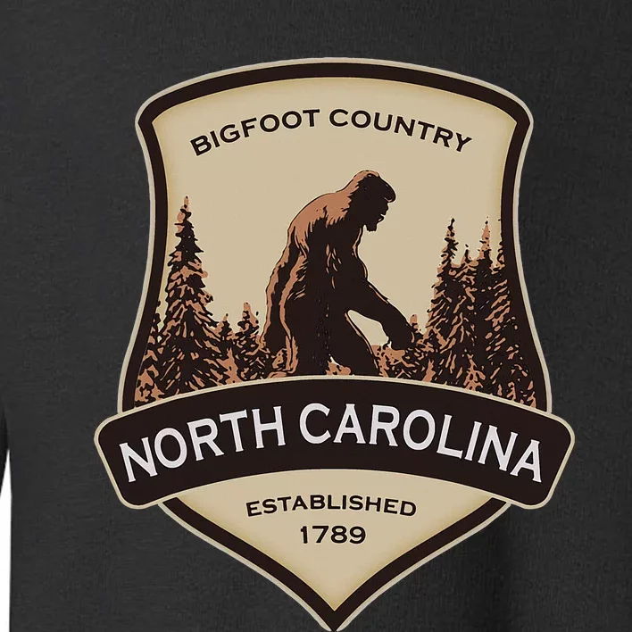 North Carolina And A Bigfoot Or A Sasquatch Toddler Sweatshirt