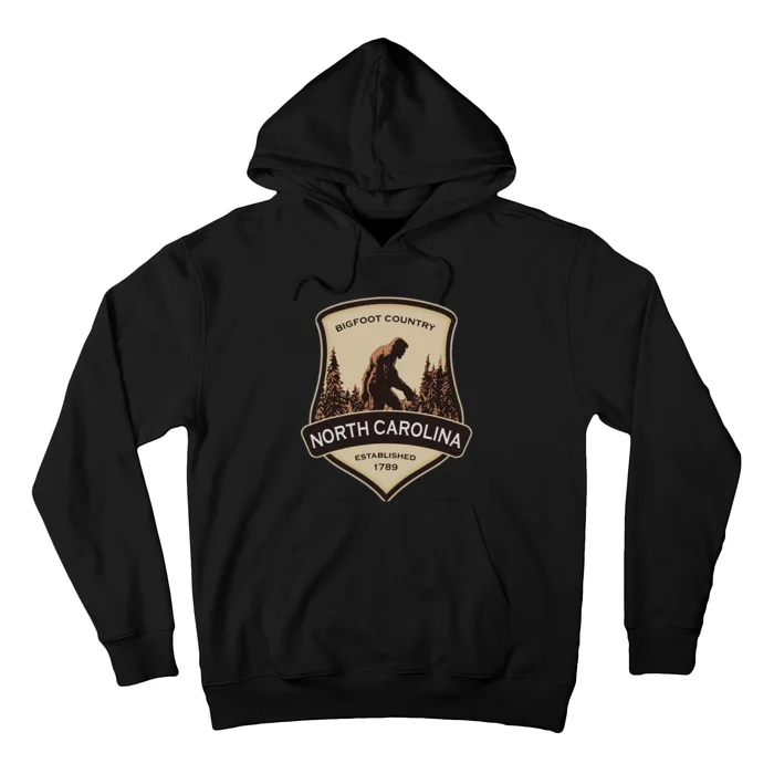 North Carolina And A Bigfoot Or A Sasquatch Hoodie