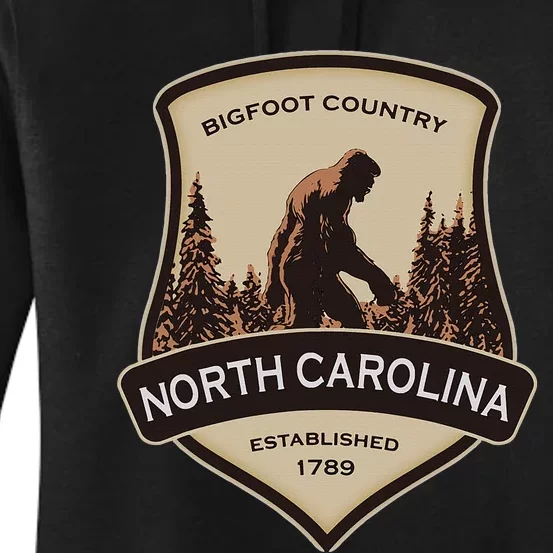 North Carolina And A Bigfoot Or A Sasquatch Women's Pullover Hoodie