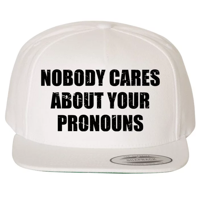 Nobody Cares About Your Pronouns Wool Snapback Cap