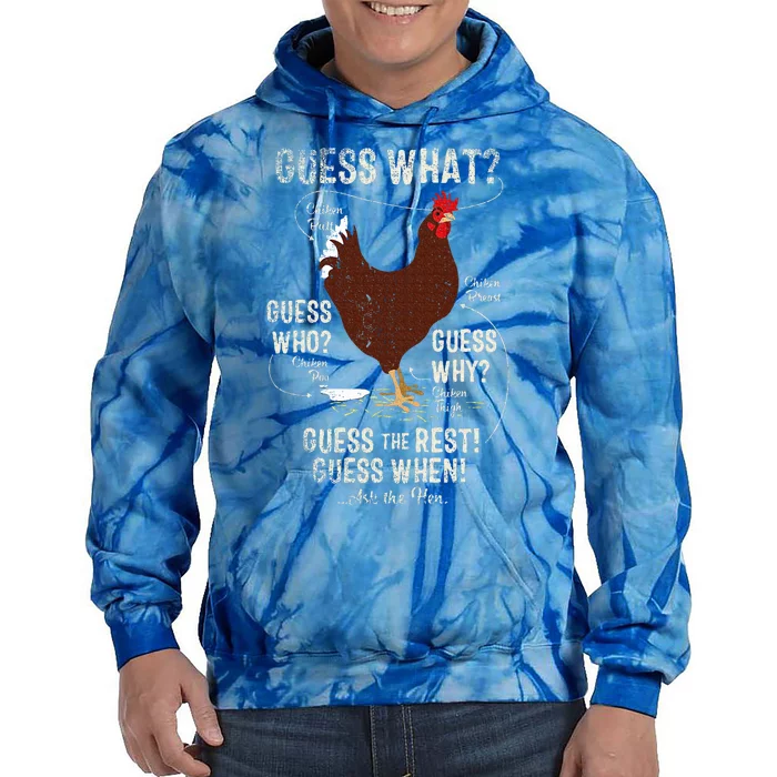 NEW! chicken butt guess why Chicken Thigh guess who POO Tie Dye Hoodie