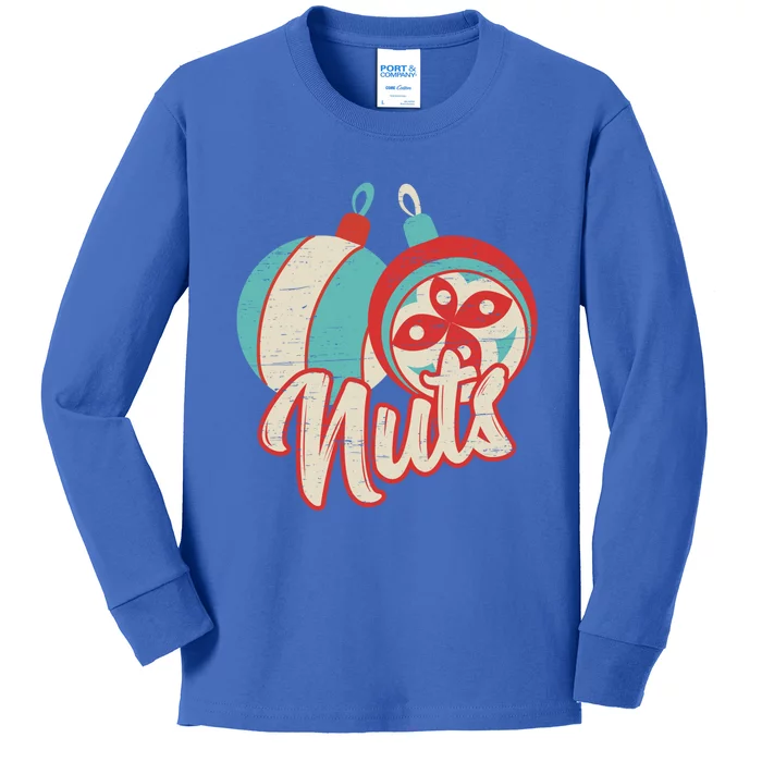 Nuts Christmas Balls Adult Humor Christmas Xmas Holidays Gift Kids Long Sleeve Shirt