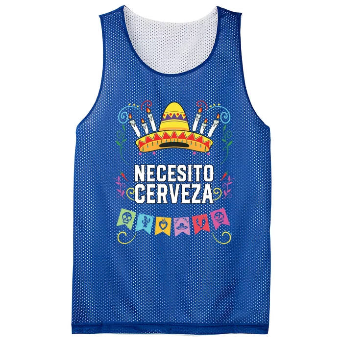 Necesito Cerveza Beer Er Alcoholic Mexican Gift Mesh Reversible Basketball Jersey Tank