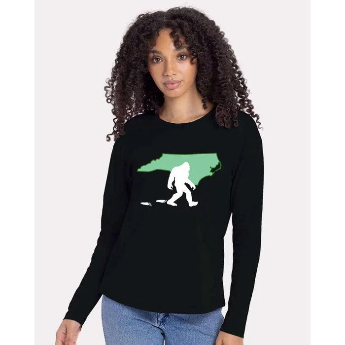 North Carolina Bigfoot Hunter State Gift Womens Cotton Relaxed Long Sleeve T-Shirt