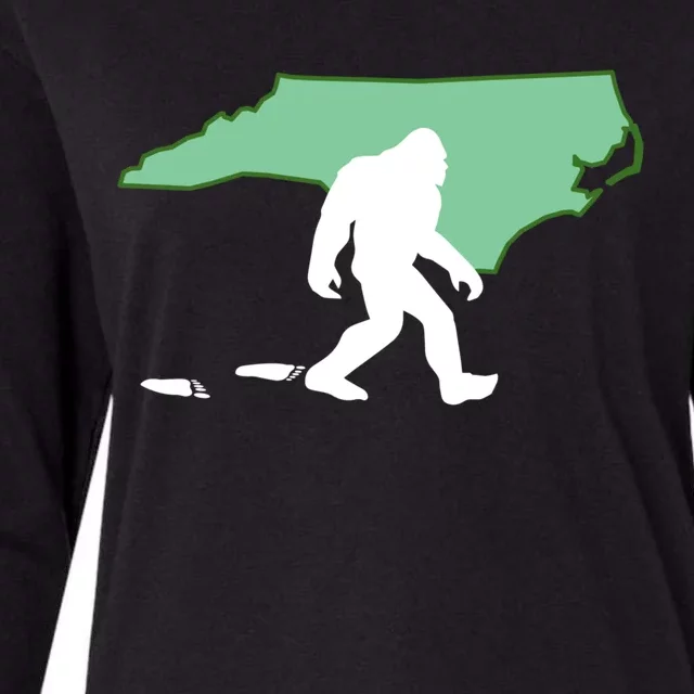 North Carolina Bigfoot Hunter State Gift Womens Cotton Relaxed Long Sleeve T-Shirt