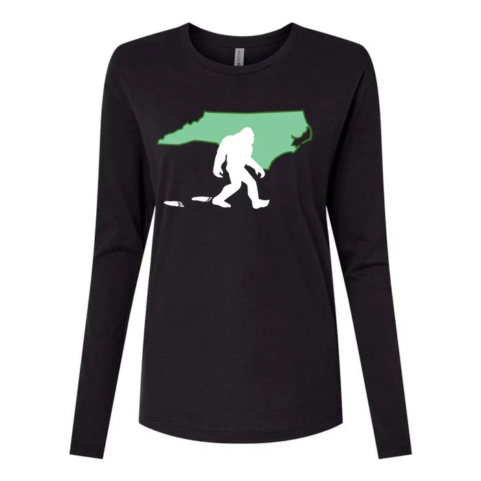 North Carolina Bigfoot Hunter State Gift Womens Cotton Relaxed Long Sleeve T-Shirt