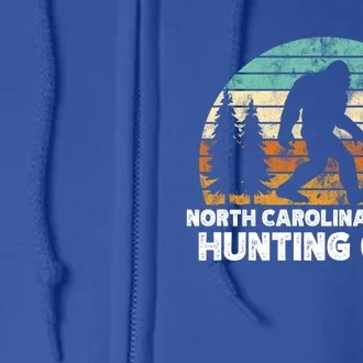 North Carolina Bigfoot Hunting Club Sasquatch Fan Gift Full Zip Hoodie