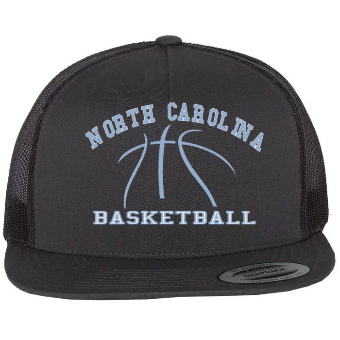 North Carolina Basketball Camp Fan Hoops NC Gear Flat Bill Trucker Hat