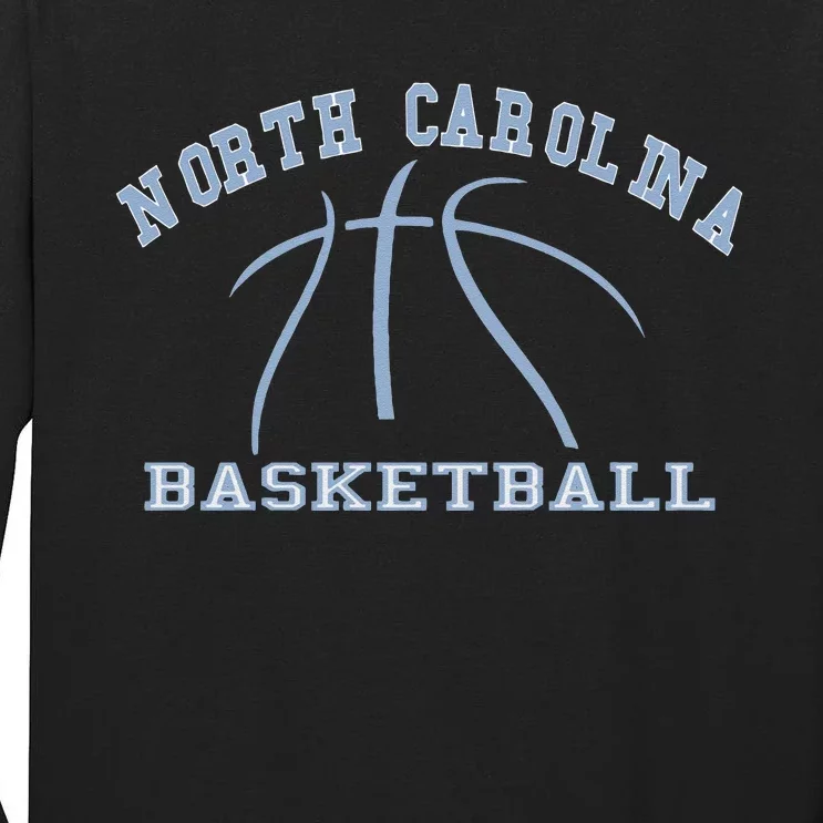 North Carolina Basketball Camp Fan Hoops NC Gear Tall Long Sleeve T-Shirt