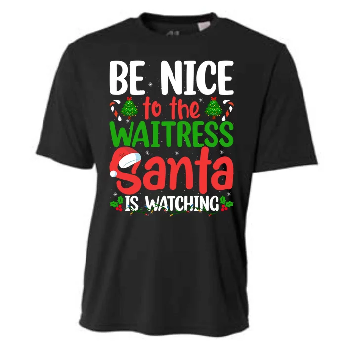 Nurse Christmas Be Nice To The Nurse Santa Is Watching Elf Gift Cooling Performance Crew T-Shirt