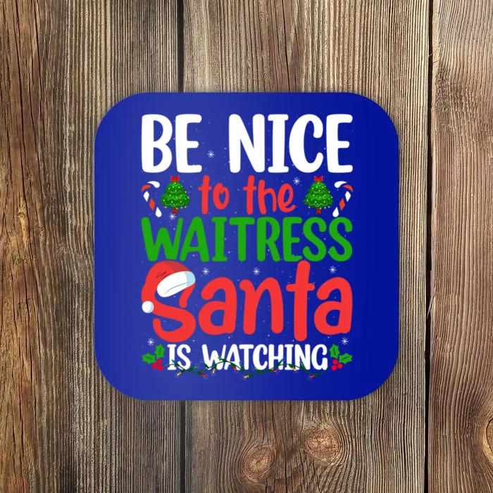 Nurse Christmas Be Nice To The Nurse Santa Is Watching Elf Gift Coaster