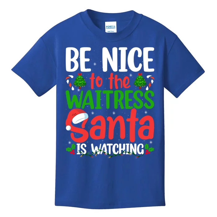 Nurse Christmas Be Nice To The Nurse Santa Is Watching Elf Gift Kids T-Shirt