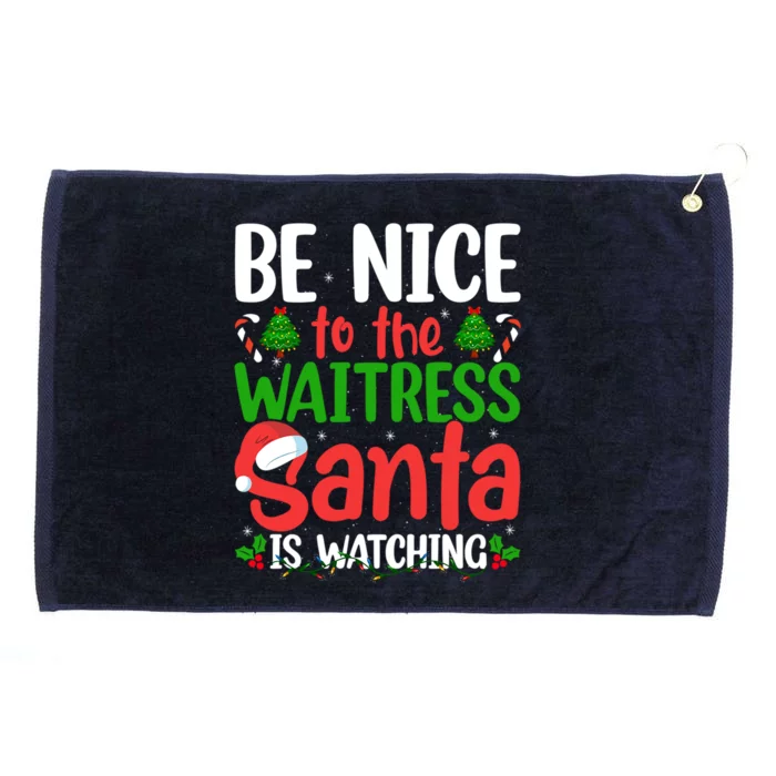 Nurse Christmas Be Nice To The Nurse Santa Is Watching Elf Gift Grommeted Golf Towel