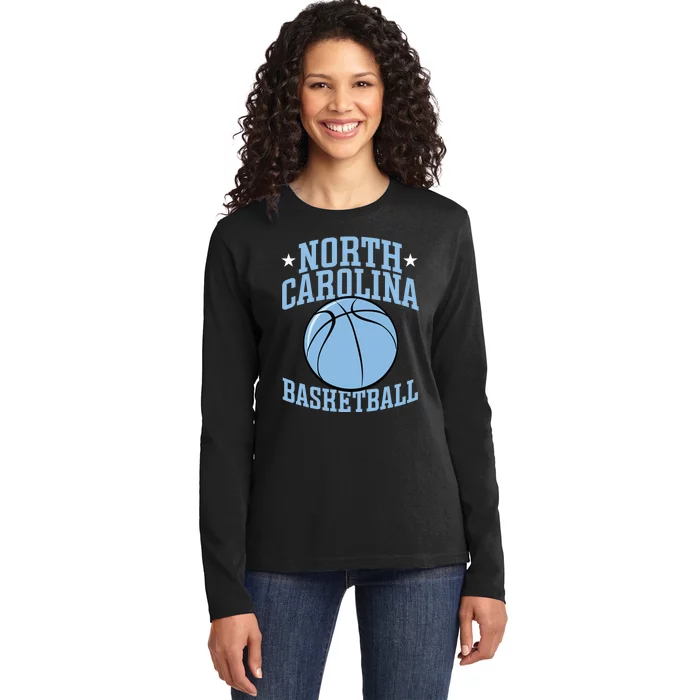 North Carolina Basketball Ladies Long Sleeve Shirt