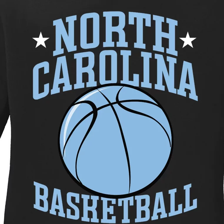 North Carolina Basketball Ladies Long Sleeve Shirt