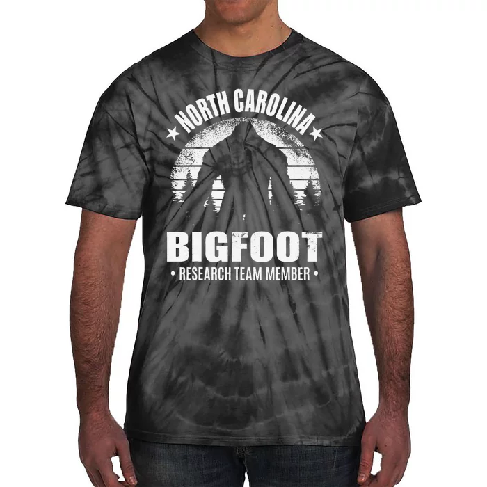 North Carolina Bigfoot Research Team Member Sasquatch Sunset Tie-Dye T-Shirt