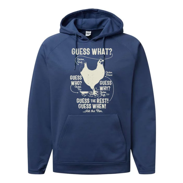 New! Chicken Butt Guess Why? Chicken Thigh Guess Who Poo Performance Fleece Hoodie