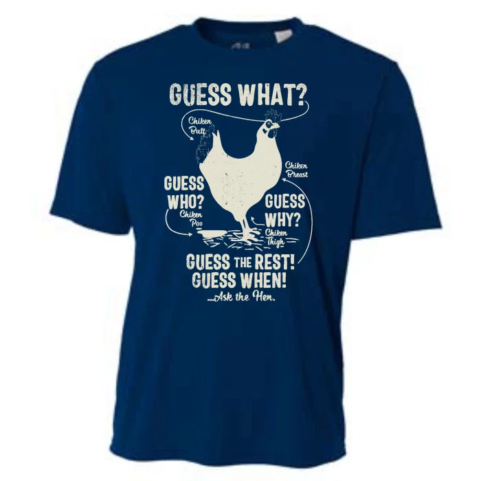 New! Chicken Butt Guess Why? Chicken Thigh Guess Who Poo Cooling Performance Crew T-Shirt