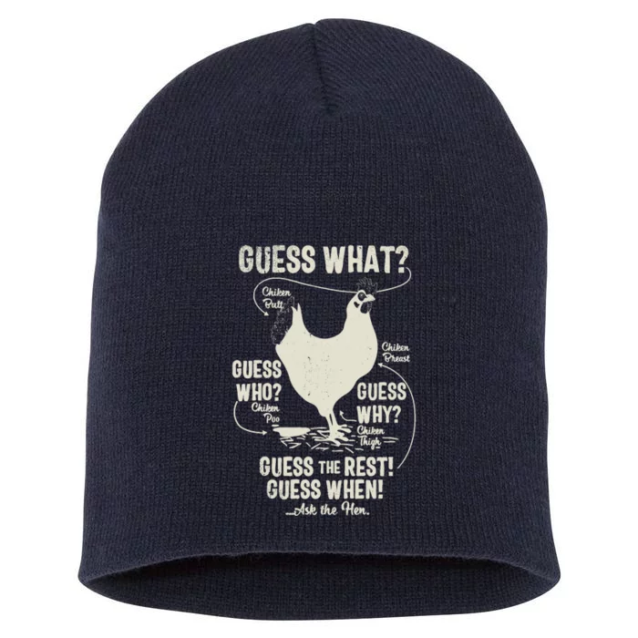 New! Chicken Butt Guess Why? Chicken Thigh Guess Who Poo Short Acrylic Beanie