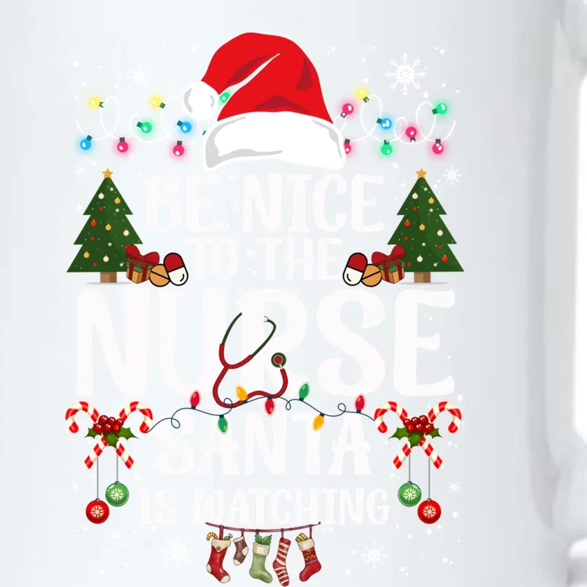 Nurse Christmas Be Nice To The Nurse Santa Is Watching Great Gift Black Color Changing Mug