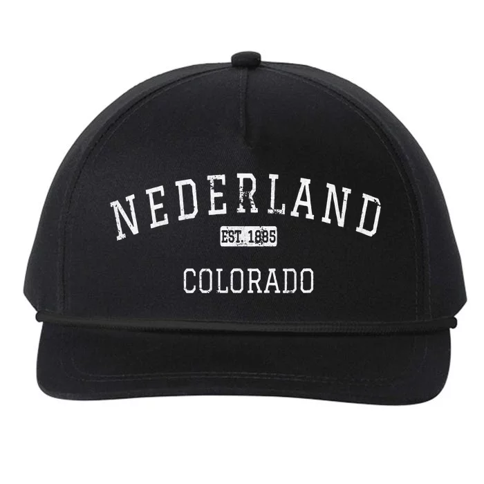 Nederland Colorado Co Vintage Snapback Five-Panel Rope Hat