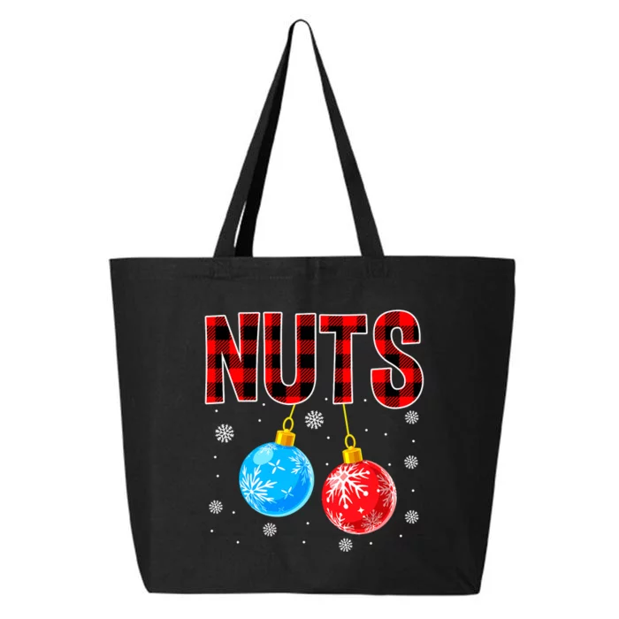 Nuts Chest Christmas Buffalo Plaid Matching Couple Chestnuts 25L Jumbo Tote