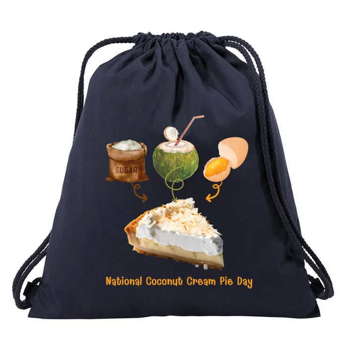 National Coconut Cream Pie Day 8th On May Coconut Milk Sugar Meaningful Gift Drawstring Bag