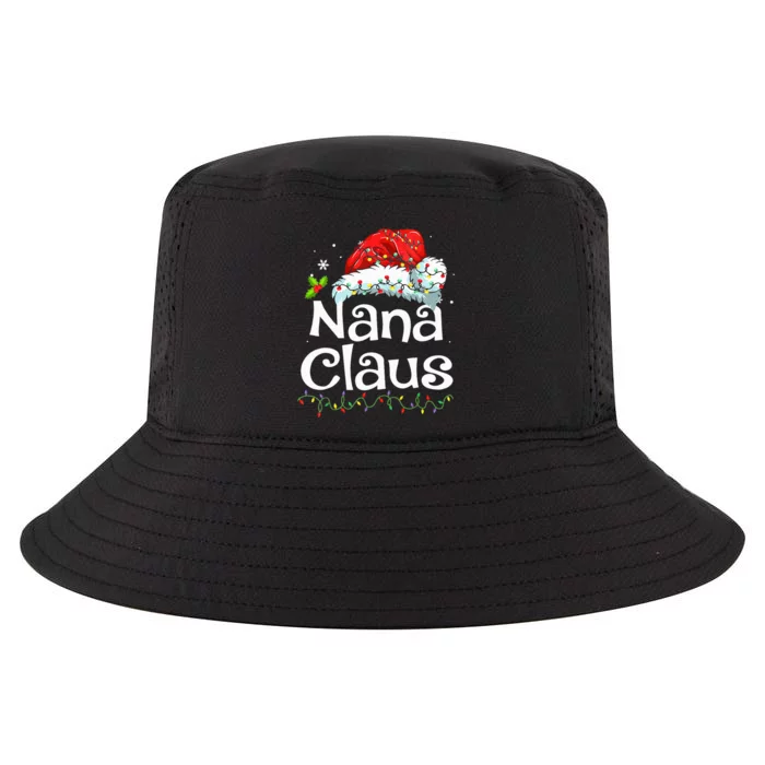 Nana Claus Christmas Pajama Family Matching Xmas Light Cool Comfort Performance Bucket Hat