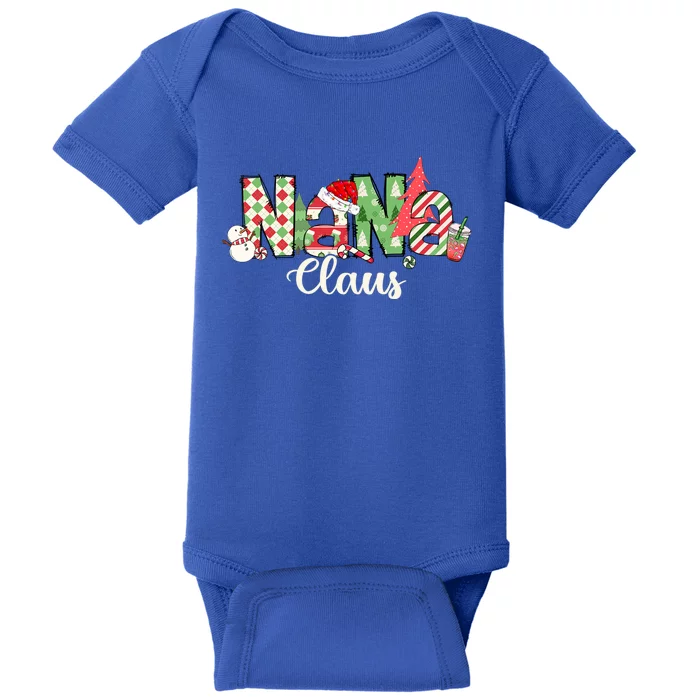 Nana Claus Christmas Family Matching Xmas Light Tree Gift Baby Bodysuit