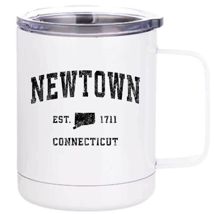 Newtown Connecticut Ct Vintage Sports Front & Back 12oz Stainless Steel Tumbler Cup