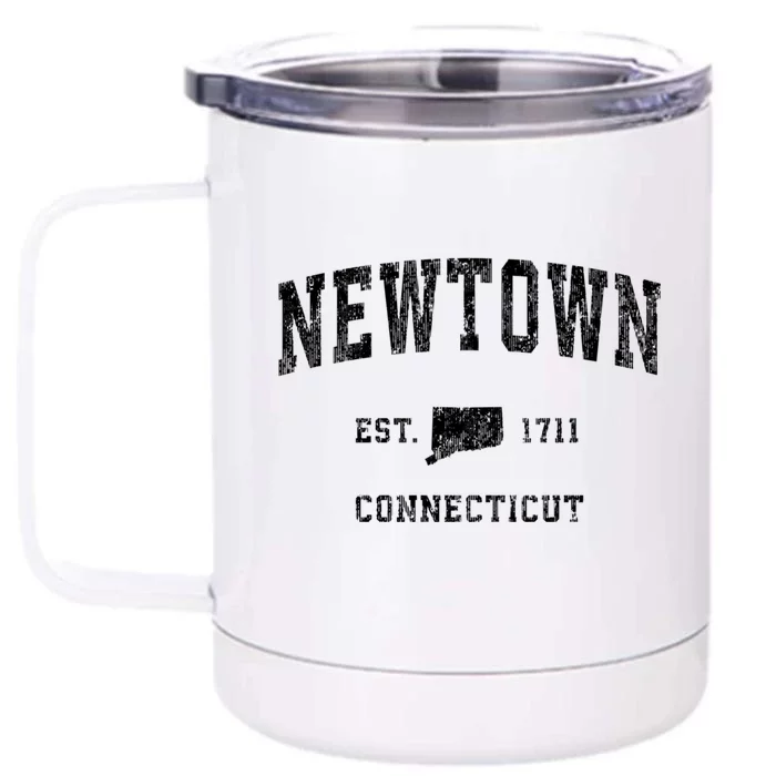 Newtown Connecticut Ct Vintage Sports Front & Back 12oz Stainless Steel Tumbler Cup