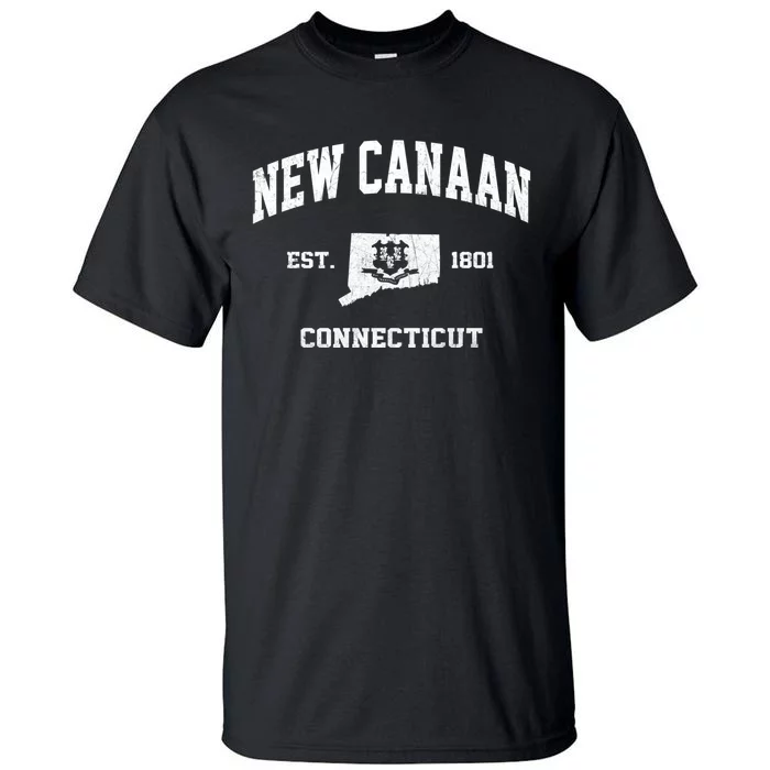 New Canaan Connecticut CT Vintage State Athletic Style Tall T-Shirt