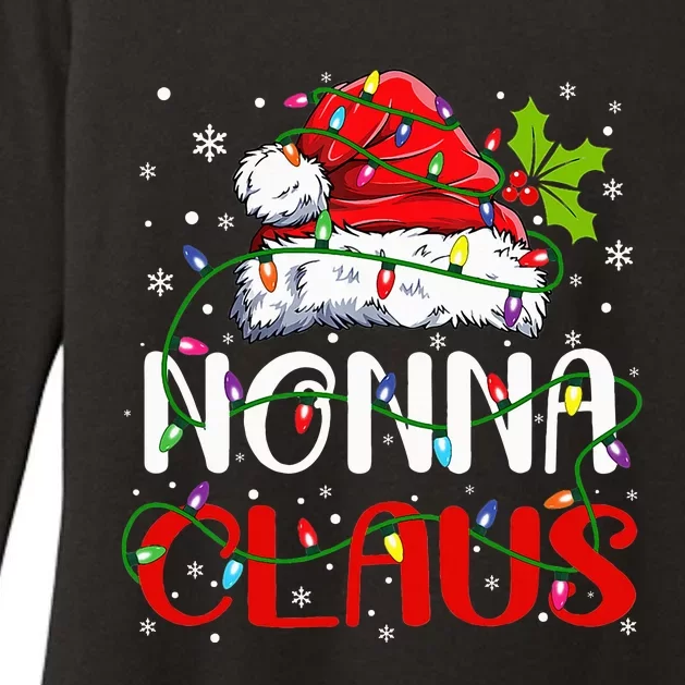 Nonna Claus Christmas Santa Matching Family Xmas Pajamas Womens CVC Long Sleeve Shirt