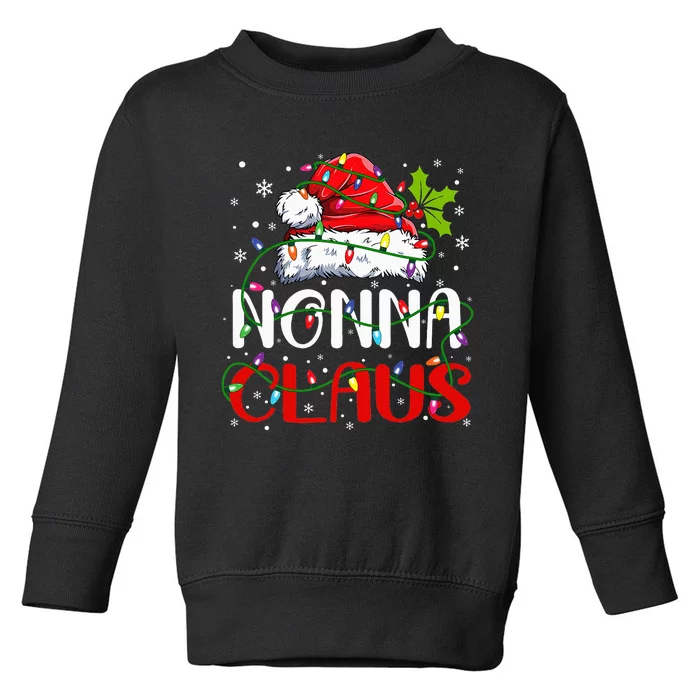 Nonna Claus Christmas Santa Matching Family Xmas Pajamas Toddler Sweatshirt