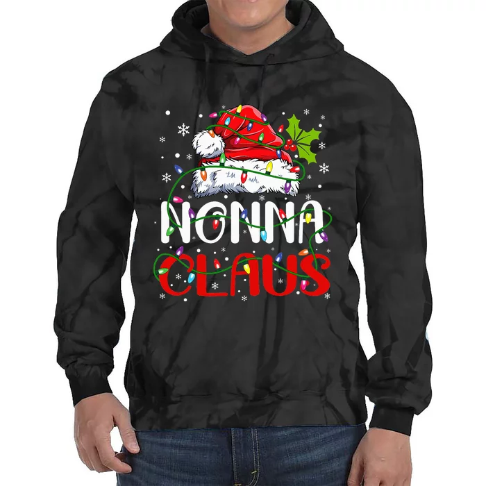 Nonna Claus Christmas Santa Matching Family Xmas Pajamas Tie Dye Hoodie