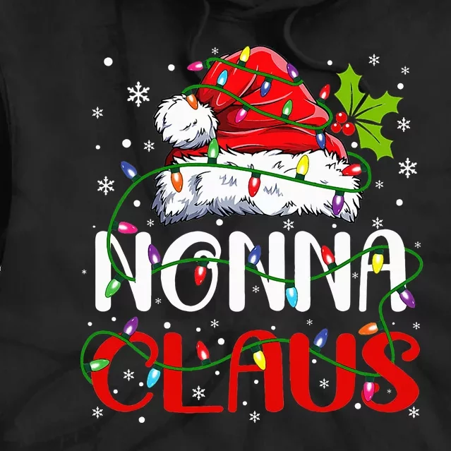 Nonna Claus Christmas Santa Matching Family Xmas Pajamas Tie Dye Hoodie