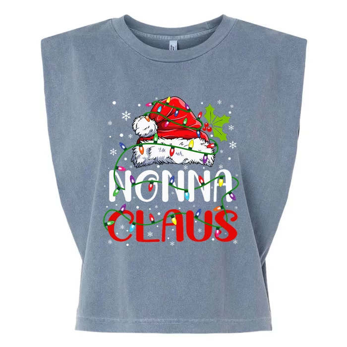 Nonna Claus Christmas Santa Matching Family Xmas Pajamas Garment-Dyed Women's Muscle Tee