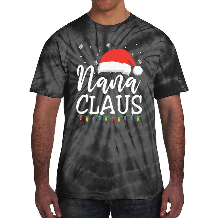 Nana Clause Christmas Light Funny, Christmas Lights, Funny Christmas, Funny Santa Tie-Dye T-Shirt